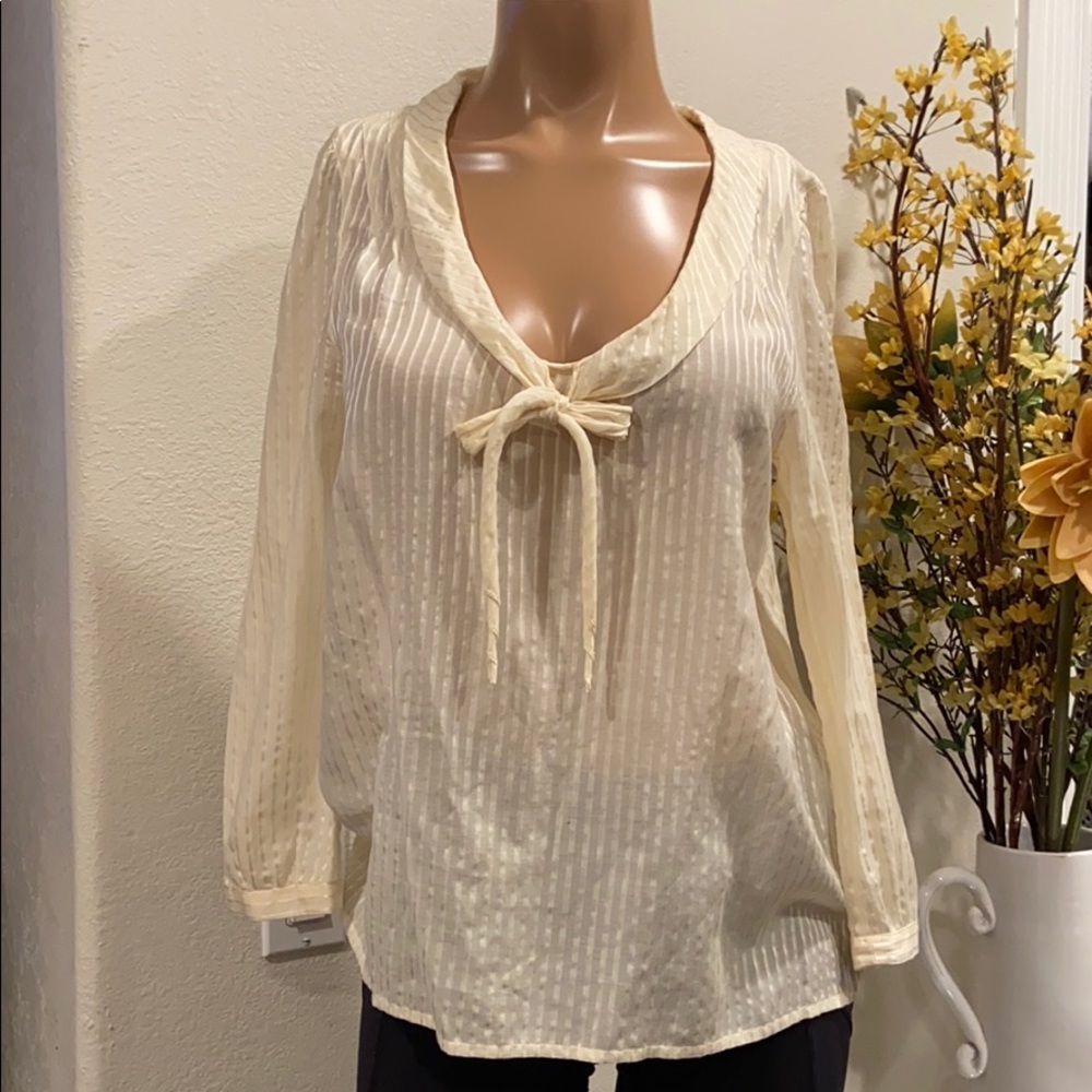 Marc by Marc Jacobs semi sheer blouse Sz M(3)